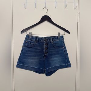 Volcom High Rise Button Fly Shorts